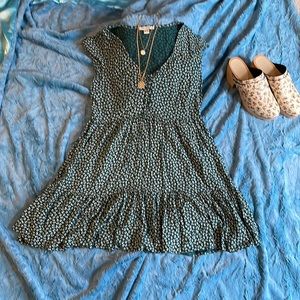 Green and White American Eagle baby-doll dress